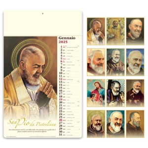 PA024 SAN PIO confez. da 100 pz. calendario: cm 31x52.5 ca
testata: cm 31x10.5 ca