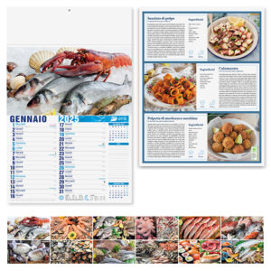 PA144 MARE IN TAVOLA confez. da 100 pz. calendario: cm 30x47 ca
testata: cm 30x9 ca