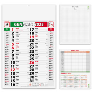 PA432 ITALY confez. da 1 pz. calendario: cm 30x47 ca
testata: cm 30x9 ca