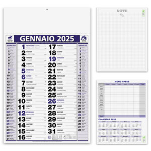 PA646 ELEGANT confez. da 100 pz. calendario: cm 30x47 ca
testata: cm 30x9 ca