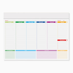PA802 PLANNING MULTICOLOR confez. da 25 pz. dimensioni: cm 43x31 ca
testata: cm 43x4 ca
