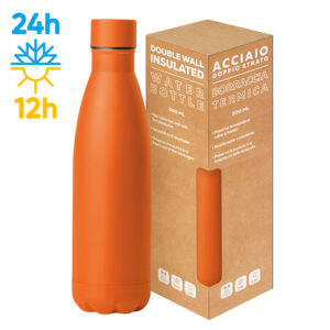 PC416 STEEL MAT BOTTLE 500 FLAT confez. da 1 pz. cm 6,5 x 26,5 ca