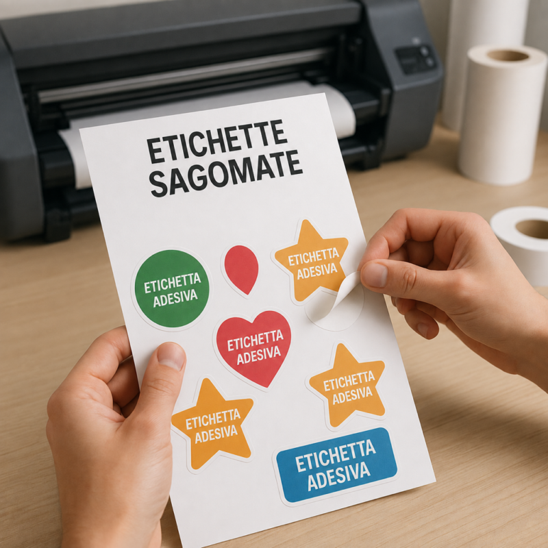 Etichette adesive sagomate - configuratore fogli